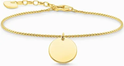 Produktbild von THOMAS SABO Armband Coin-Anhänger Silber gelbvergoldet - Gra