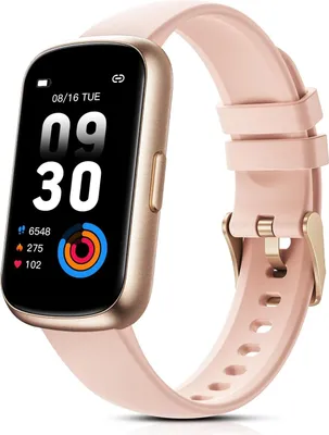Produktbild von Fur Damen mit Pulsmesser, SpO2/Schlafmonitor, 24 Sportmodi, Fitnesstracker, Schrittzähler, Wasserdicht 3ATM, Nachrichten Whatsapp