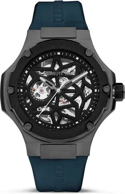 A studio shot of a men's wristwatch.