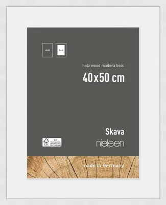 Immagine prodotto di Cornice per foto in legno Nielsen Skava Bianco 40x50 cm con passepartout 30x40 cm