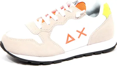 Obrázok produktu pre G1346 scarpa bimbo boy SUN 68 white/beige tissue/suede sneaker kids