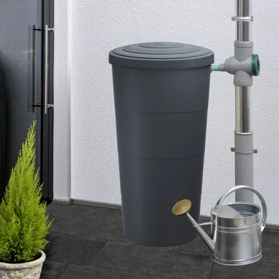 Produktbild von Regentonne anthrazit FLORENZ 200 Liter inkl. Hahn