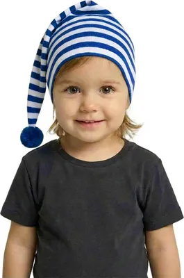 Produktbild von Zipfelmütze Kinder blau weiß
