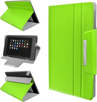 Produktbild von eFabrik Universal Tablet Hülle Tasche für 10 - 10.1 Zoll Tablet-PC Case Cover Etui Sleeve Folio Schutztasche Schutzhülle Leder-Optik grün