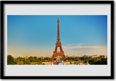 Produktbild von Bild 70x50 MDF-Rahmen Wandkunst Eiffelturm Paris-Stadt