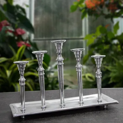 Produktbild von Kerzenhalter, Aluminium, eckig, 5 Kerzen
