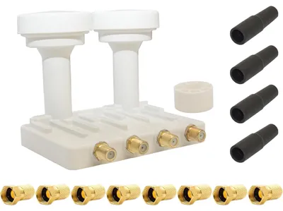 Produktbild von PremiumX Quad Monoblock LNB 6° PXMB-6QW Sat 4 Teilnehmer DVB-S2 HDTV UHD