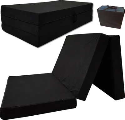 Produktbild von Klappmatratze Camper Wohnmobil-Matratze Faltmatratze 200x80x10 schwarz + Tasche