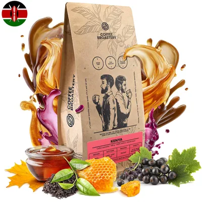 Produktbild von Coffee Broastery - Kaffeebohnen Kenia Nyeri Spezialitätenkaffee 400g - Frisch Geröstet - 100% Arabica- Johannisbeere - Ganze Bohnen
