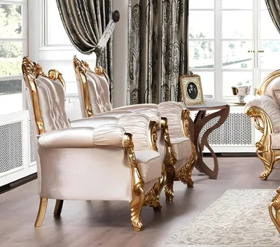 Produktbild von Sessel Ohrensessel Luxus Stoff Sitz Sitzer Design Polster Barock Textil Möbel
