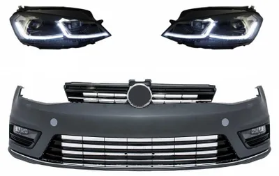 Produktbild von Frontstoßstange LED Scheinwerfer Dynamisch Lichter für VW Golf 7 2013-2017 R-Line Look.