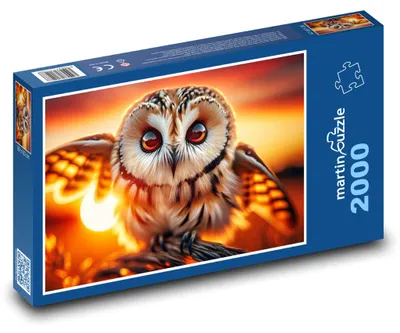 Obrázek produktu pro martinpuzzle - Puzzle 2000 - Sova při západu slunce