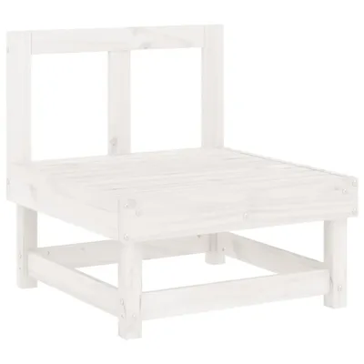 Produktbild von vidaXL Garten-Mittelsofa Weiß Massivholz Kiefer