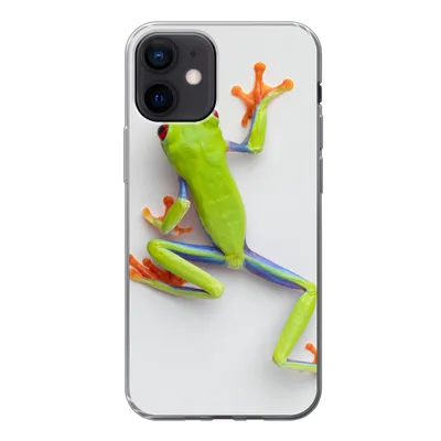 Produktbild von MuchoWow® Handyhülle Schutzhülle Hülle für iPhone 12 Frosch - Tiere - Grün Silikon Softcase Handy Hülle - Schutzhülle