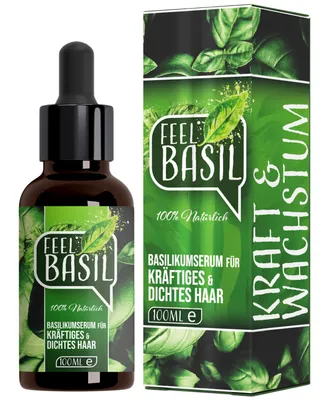 Produktbild von Adema Natural® Feel Basil Haarwachstum Serum – bei Haarausfall – dünnem Haar und brüchigen Haar – für Männer und Frauen - natürlich