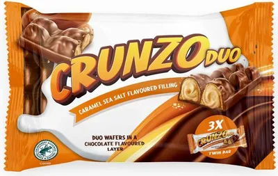Produktbild von Crunzo Duo Caramel Sea Salt 3x45g