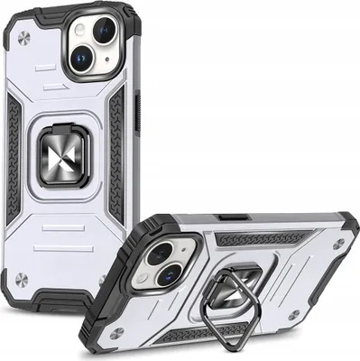 Image de Etui blindé avec grip pour Iphone 15 Plus Wozinsky Ring Armor - Silver