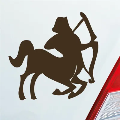 Produktbild von Auto Aufkleber Sternzeichen Schütze PKW Car KFZ Roller 10x10 cm Braun Sticker Heckscheibenaufkleber