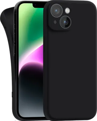 Produktbild von Hülle für Apple iPhone 14 Plus - Handyhülle mit Kameraschutz Cover aus Silikon in Schwarz