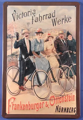 Produktbild von Blechschild Victoria Fahrrad Werke Nürnberg Nostalgieschild Schild