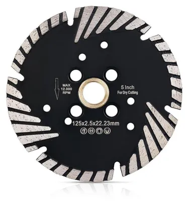Obrázok produktu pre Diamantová rezná doska 125 mm na betón, žulu, mramor, dlaždice | priemer otvoru 22,23 mm