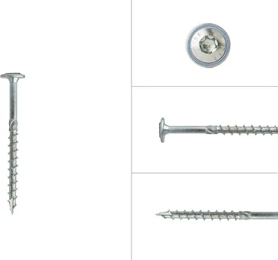 Produktbild von Tellerkopfschrauben Verzinkt 6 x 80 mm Torx 30 - Schachtel 100 Stück