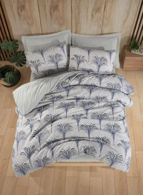Produktbild von L'Essentiel Linge de Maison, Santo - Blue, Einzelbettbezug-Set (DE), Blau, 65 % BAUMWOLLE / 35 % POLYESTER, 135 x 200 cm