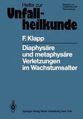Produktbild von Diaphysäre und metaphysäre Verletzungen im Wachstumsalter