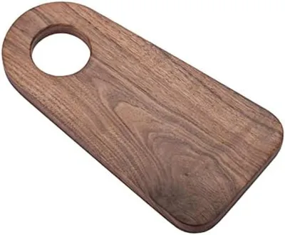Image de Planche à découper en bois - Planche de cuisine / planche de service - Idéale pour préparer les repas - Surface facile à découper - Dimensions : 30 x 15,5 x 1,8 cm - Couleur bois