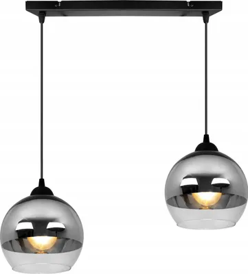 Image de Suspension Élégante, Lampe En Verre, Chrome, Led