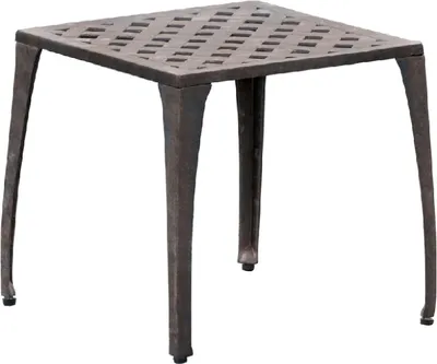 Produktbild von Inko Duke/Nexus Fußhocker Alu-Guss 45x45x44 cm Sitzhocker Tisch 2 Farben zur Wahl