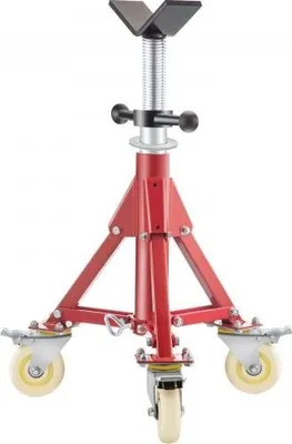 Produktbild von VEVOR Rohrständer, Rohrheberständer, V-Kopf-Rohrständer, höhenverstellbar 20-37 Zoll, Rohrheberständer mit Rollen 882 LB, zusammenklappbare tragbare Rohrständer 1/8 bis 12 Zoll Rohrunterstützung, Stahl-Heberständer