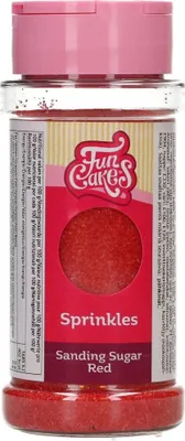 Obrázek produktu pro FunCakes barevný cukr / Sanding Sugar – červený 80 g