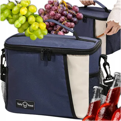 Immagine prodotto di KRUMAD Borsa termica da 8,5 L, isolata e impermeabile, ideale per il pranzo, il picnic, la spiaggia e i viaggi, a tenuta stagna, mantiene il freddo per 4-6 ore, nera