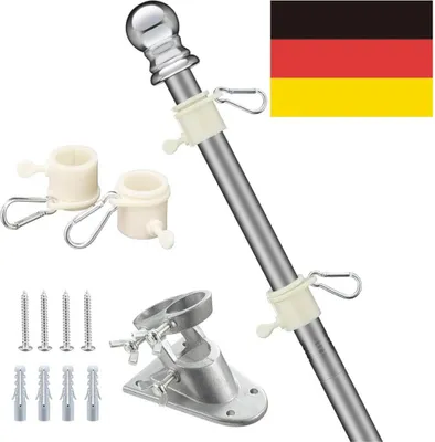 Produktbild von Harms Flagge 1,5 m, Aluminiumkit, Edelstahlflagge für Garten, Außen, Dach, Wände, Innenhof, vielseitig einsetzbar.