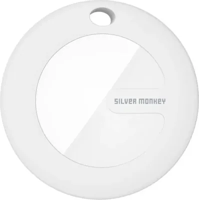 Produktbild von Silver Monkey Tag Locator, kompatibel mit Apple FindMy, weiß
