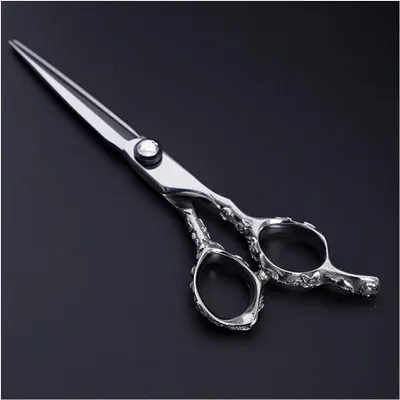 Produktbild von Haustierschere mit Pflaumenblütengriff, 6,0 Zoll, professionelle Schere zum Haarschneiden, Ponyschere und Haarschneideschere für den Haushalt