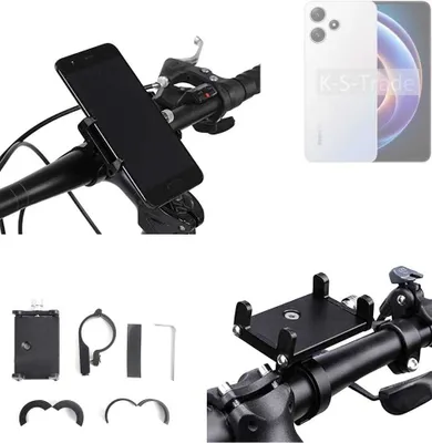 Produktbild von K-S-Trade Handyhalterung für das Fahrrad kompatibel mit Xiaomi Redmi Note 12R Halter Lenkstange Fahrradhalterung Motorrad Bike Mount Befestigung