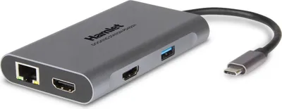 Immagine prodotto di Hamlet HDKC-PD400H replicatore di porte e docking station per laptop Cablato USB 3.2 Gen 1 (3.1 Gen 1) Type-C Grigio