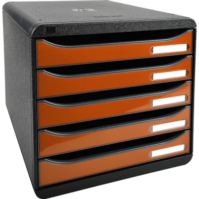 Produktbild von Exacompta Schubladenbox Big Box Plus 5 offene Schubladen Orange glossy 3097288D