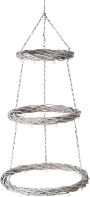 Produktbild von Deko-Hänger - Grau - Weidenäste - H 95 cm - mit 3 Ringen