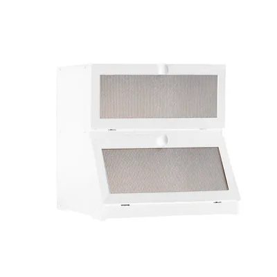 Produktbild von 2 Etagen Brotkasten Bambus Brot Aufbewahrungsbox Brotbehälter ,brotbox für Brotaufbewahrung,40CM×25CM×33CM Weiß