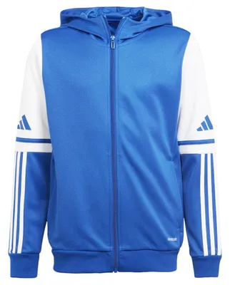 Immagine prodotto di Adidas - Felpa con cappuccio "Squadra 25" con zip integrale per bambini MR78657 (140) (blu/bianco)
