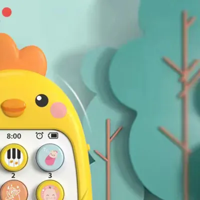 Immagine prodotto di Giocattolo telefono per bambini, simulazione educativa precoce, musica, giocattolo telefono per bambini dai 1 ai 3 anni, giallo