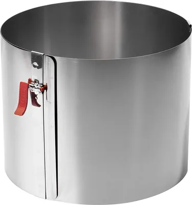Zdjęcie produktu dla Lares Tortenring mit Klemmhebel hoch Ø ca. 17 - 30 cm, Höhe 15 cm Federbandstahl fruchtsäurefest, hitzebeständig, 6030