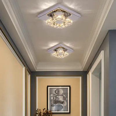 Produktbild von 2er LED Kristall Kronleuchter Deckenlampe Deckenleuchte Lampe Beleuchtung Wohnzimmer DE (1-Schicht)