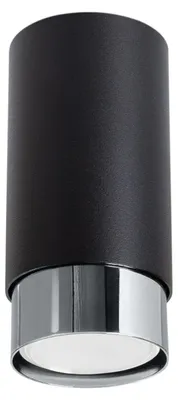 Zdjęcie produktu dla Reflektor spot NERO czarny-chromowany 1xGU10x10W metal wym:12,5x6x6cm IP20 Sollux Lighting