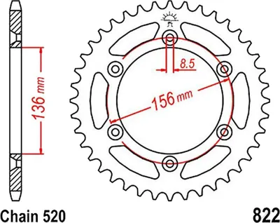 Obrázok produktu pre Zębatka ESJOT "32043"
520