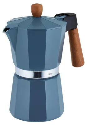 Obrázok produktu pre Cilio Espressokocher LEGNO 6 Tasssen | Modrá : Modrá Farba: Modrá