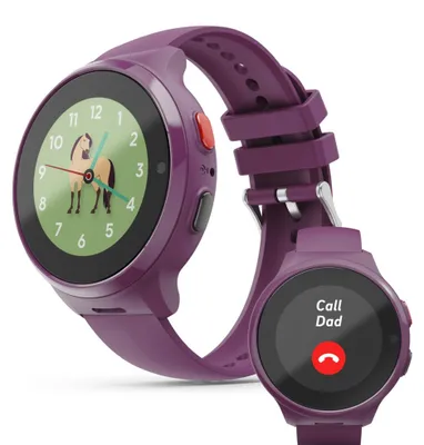 Productafbeelding van Hama Smartwatch voor kinderen met GPS, SOS-knop, telefoonfunctie, kleur: Berry